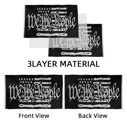 We The People WTP Blackout USA flag 3x5ft banner man cave