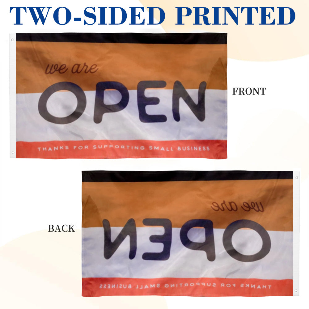 "We Are Open" Small Business Support flag 3x5ft banner man cave