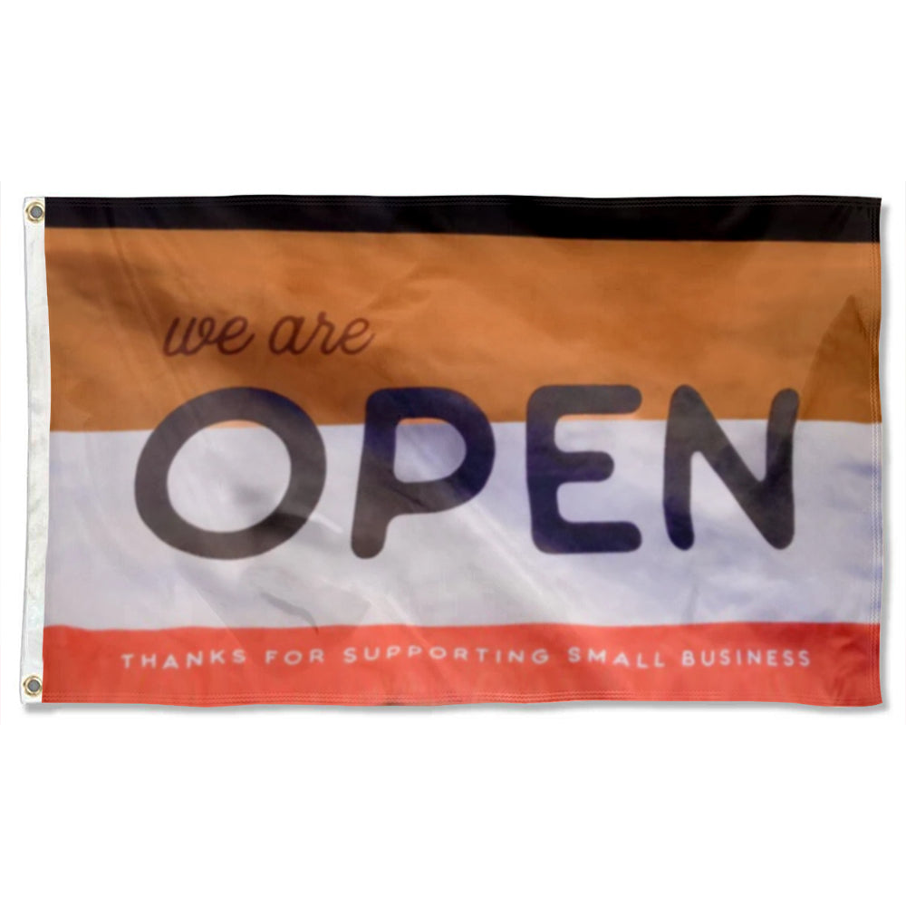 "We Are Open" Small Business Support flag 3x5ft banner man cave
