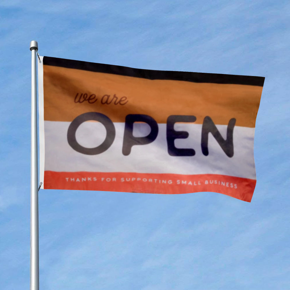 "We Are Open" Small Business Support flag 3x5ft banner man cave