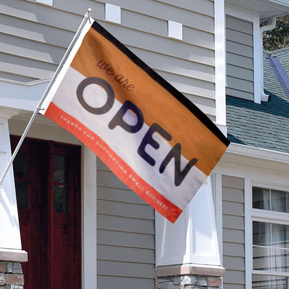 "We Are Open" Small Business Support flag 3x5ft banner man cave