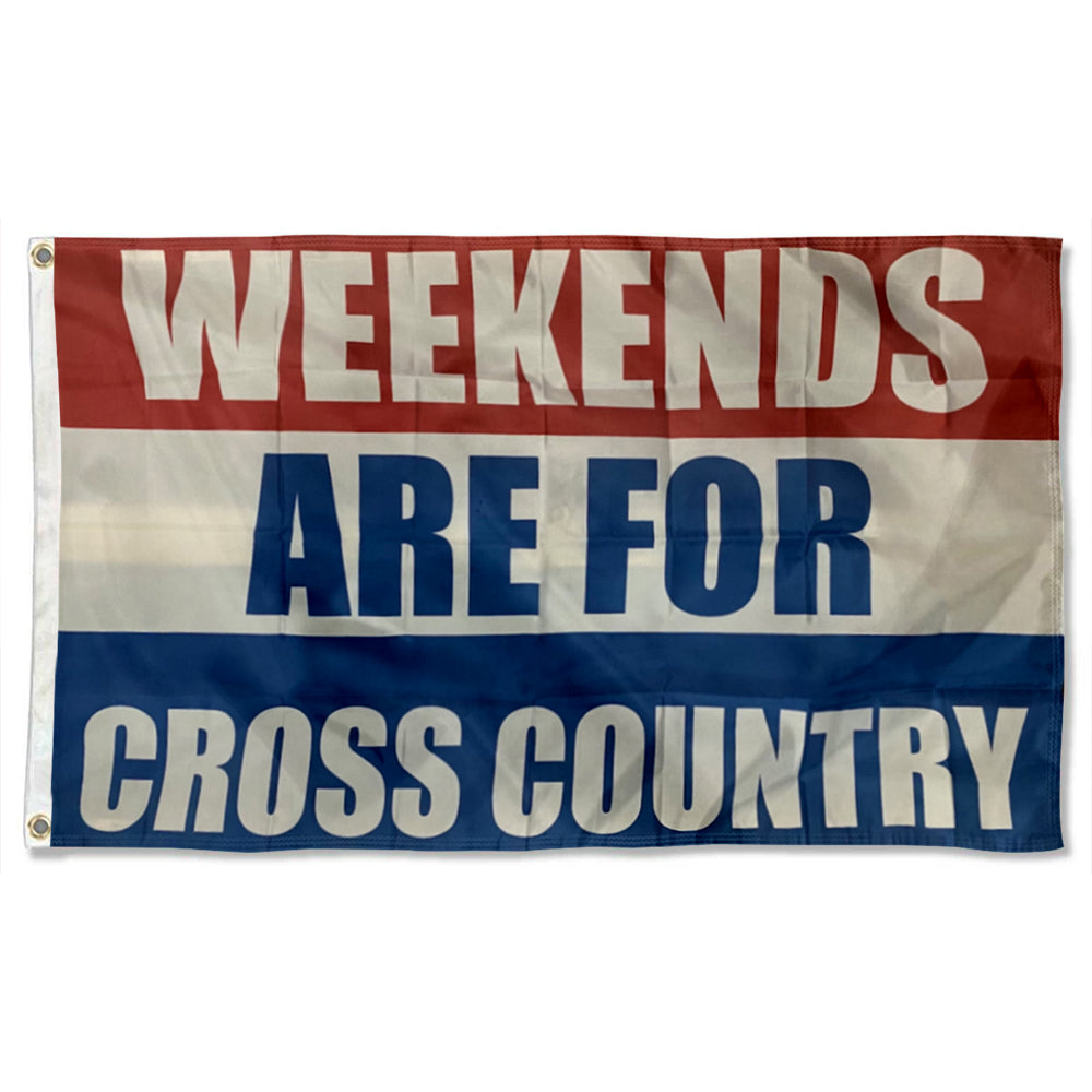 Weekends Are For Cross Country flag 3x5ft banner man cave