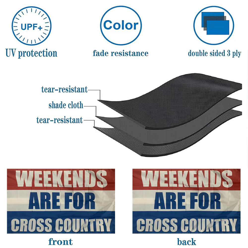 Weekends Are For Cross Country flag 3x5ft banner man cave
