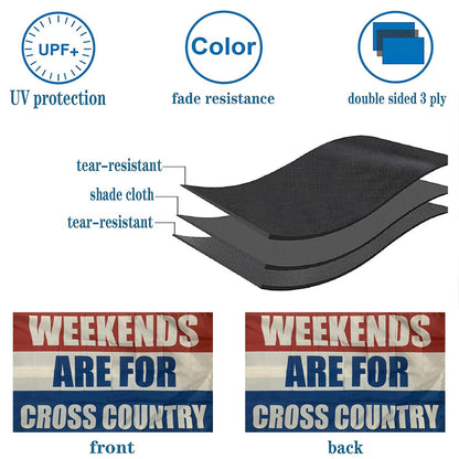Weekends Are For Cross Country flag 3x5ft banner man cave