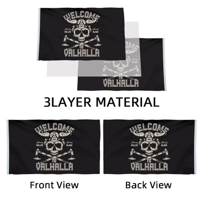 Welcome to Valhalla Viking flag 3x5ft banner man cave