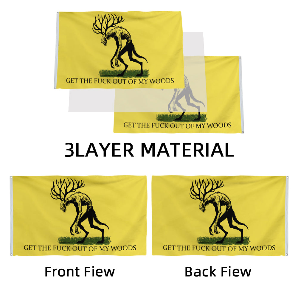 Wendsden flag get out of the Woods flags 3x5ft banner man cave