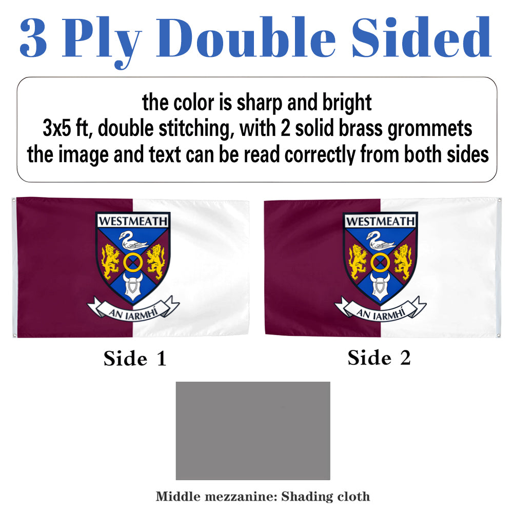 Westmeath County Coat of Arms Ireland flag 3x5ft banner man cave