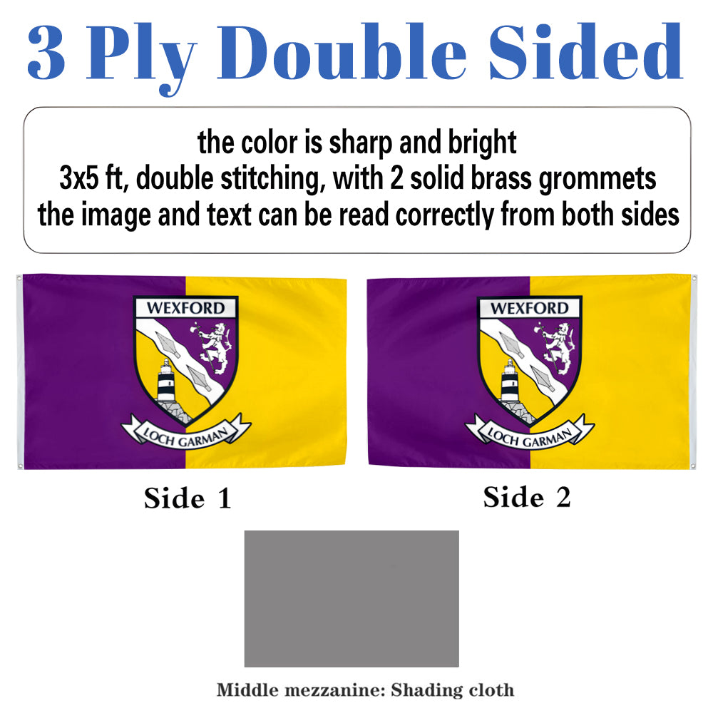 Wexford County Coat of Arms Ireland flag 3x5ft banner man cave