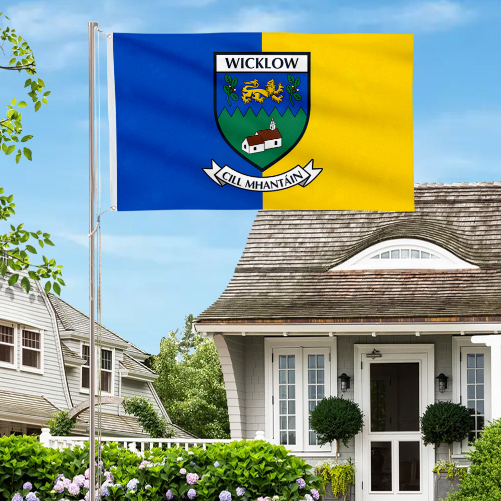Wicklow County Coat of Arms Ireland flag 3x5ft banner man cave