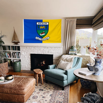 Wicklow County Coat of Arms Ireland flag 3x5ft banner man cave