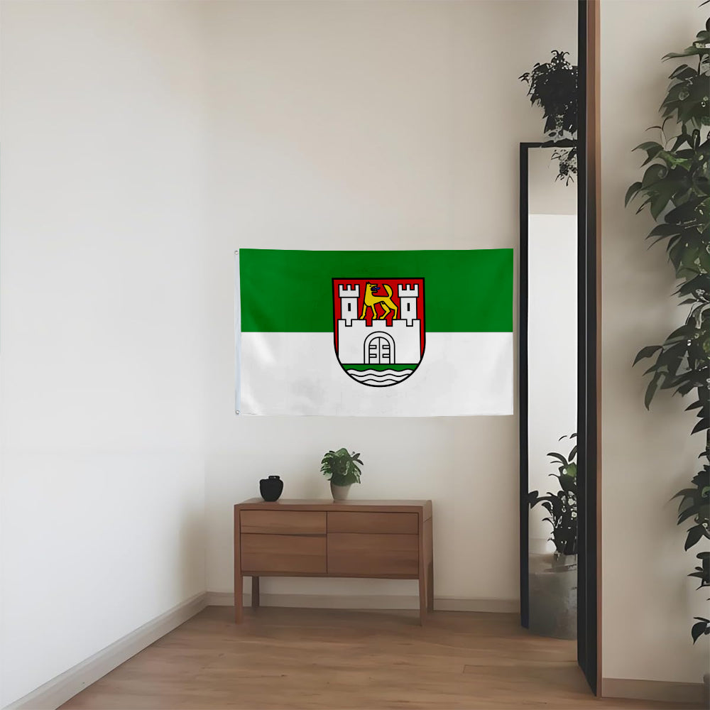 Wolfsburg City Theme Flag: 3x5ft Man Cave European Urban Culture-Style Banner