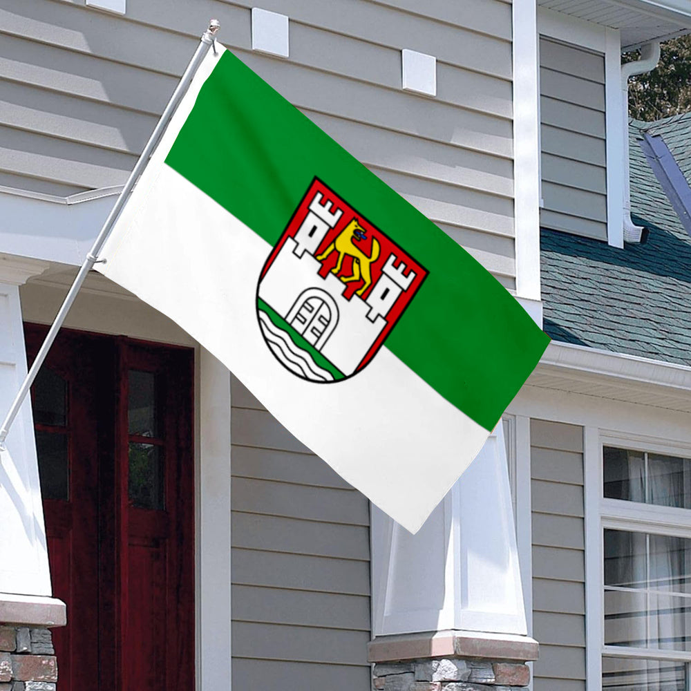 Wolfsburg City Theme Flag: 3x5ft Man Cave European Urban Culture-Style Banner