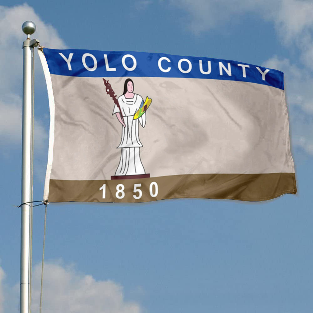 Yolo County, California Theme Flag: 3x5ft Man Cave Regional Culture-Style Banner