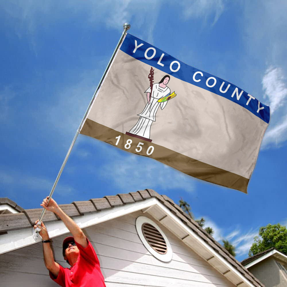 Yolo County, California Theme Flag: 3x5ft Man Cave Regional Culture-Style Banner