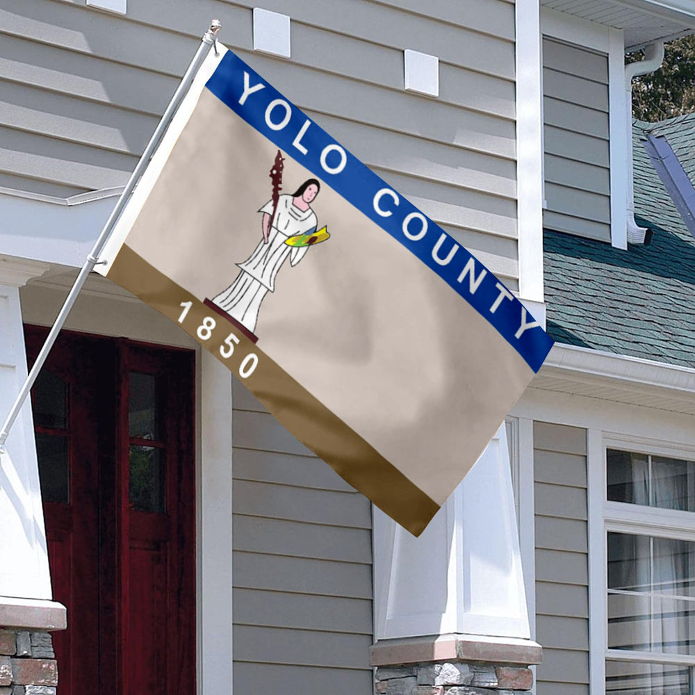 Yolo County, California Theme Flag: 3x5ft Man Cave Regional Culture-Style Banner