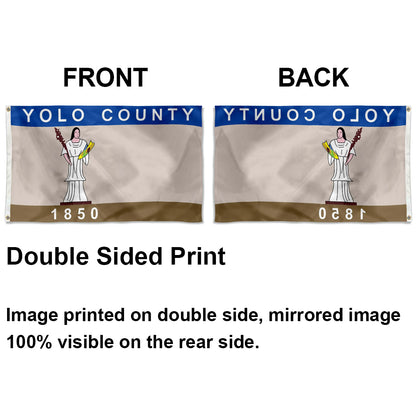 Yolo County, California Theme Flag: 3x5ft Man Cave Regional Culture-Style Banner