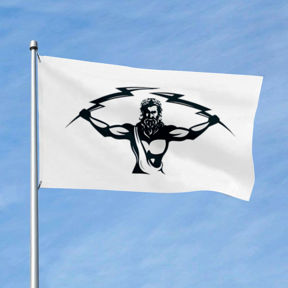 Zeus Thunder flag 3x5ft banner man cave