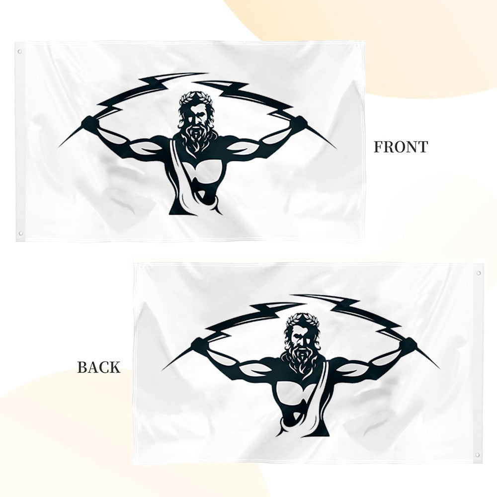 Zeus Thunder flag 3x5ft banner man cave