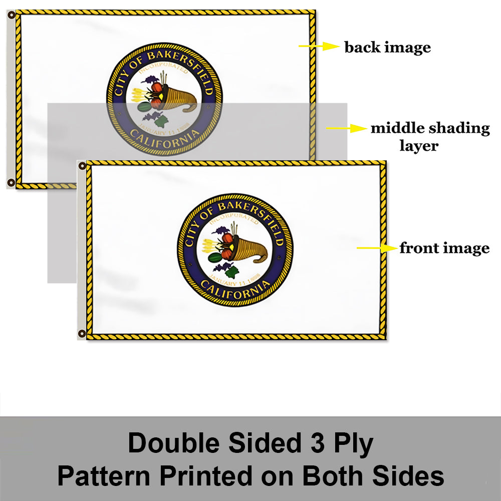 City fo Bakersfield flag 3x5ft banner man cave