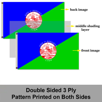 City of Augusta flag 3x5ft banner man cave