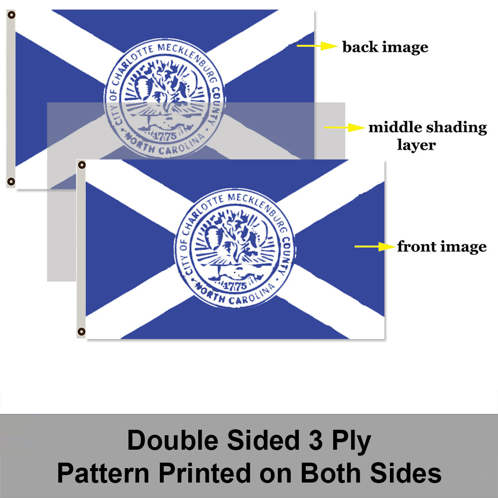 City of Charlotte flag 3x5ft banner man cave