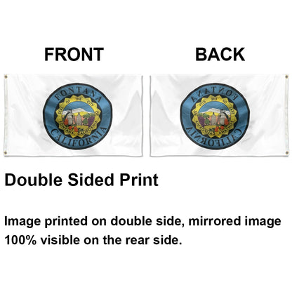 City of Fontana (California, USA) Flag: 3x5ft Man Cave American California Industry & Ecology Style Decor Banner