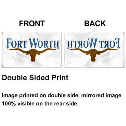 City of Fort Worth (Texas, USA) Flag: 3x5ft Man Cave American Texas Western Cowboy Style Decor Banner