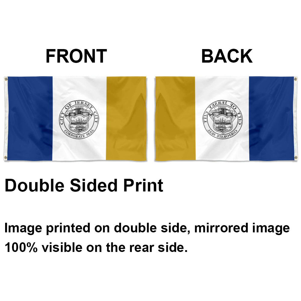 City of Jersey City (New Jersey, USA) Flag: 3x5ft Man Cave American New Jersey Harbor City Administrative Style Decor Banner