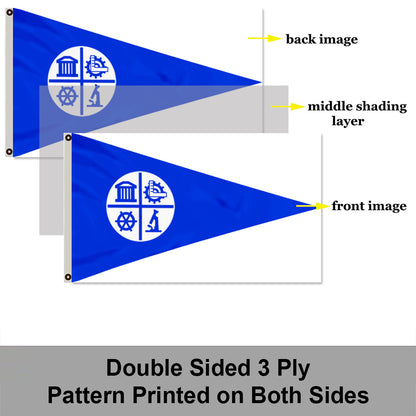 City of Milwaukee (Wisconsin, USA) Flag: 3x5ft Man Cave American Wisconsin Industrial Harbor Diverse Style Decor Banner