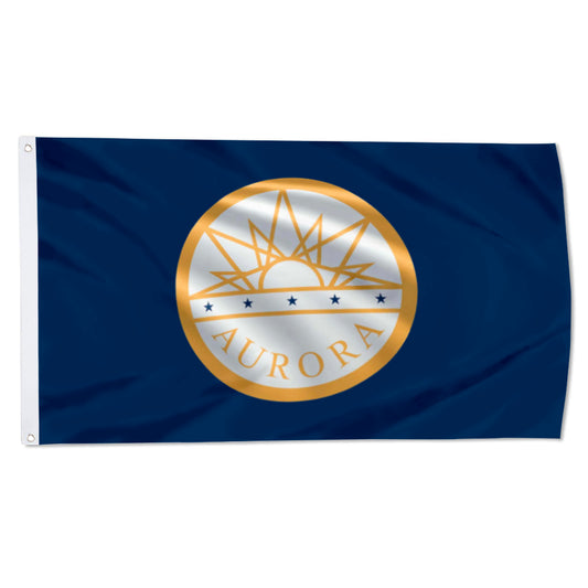 City of Aurora flag 3x5ft banner man cave