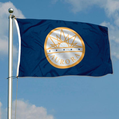 City of Aurora flag 3x5ft banner man cave