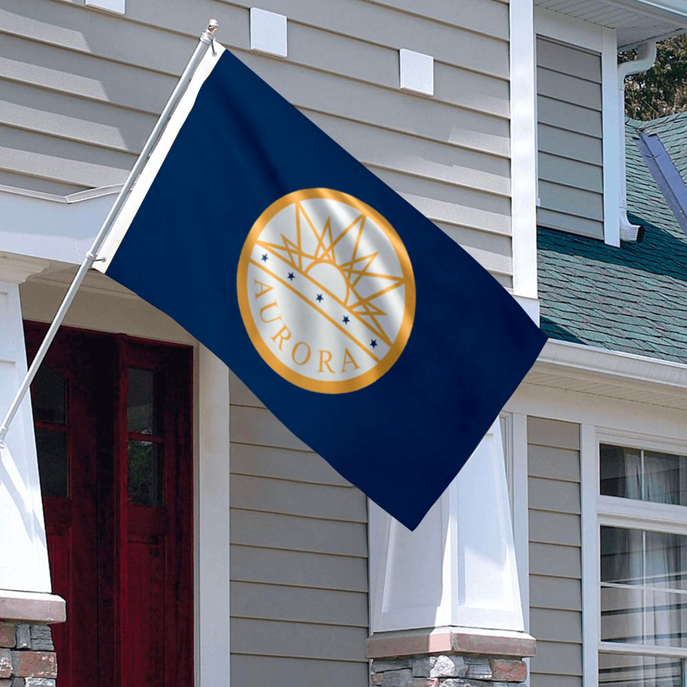 City of Aurora flag 3x5ft banner man cave