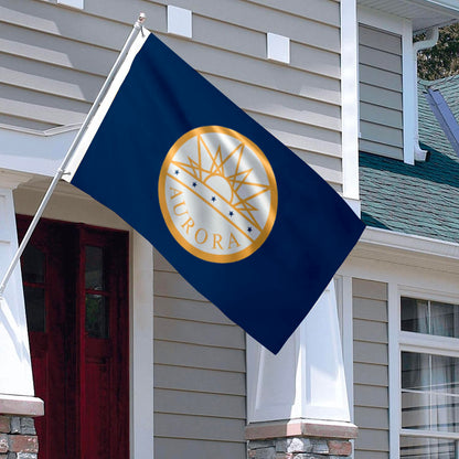 City of Aurora flag 3x5ft banner man cave