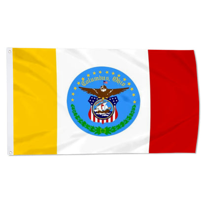 City of Columbus (Ohio, USA) Flag: 3x5ft Man Cave American Ohio City Emblem Style Decor Banner