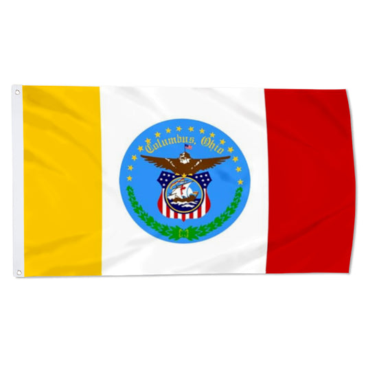 City of Columbus (Ohio, USA) Flag: 3x5ft Man Cave American Ohio City Emblem Style Decor Banner