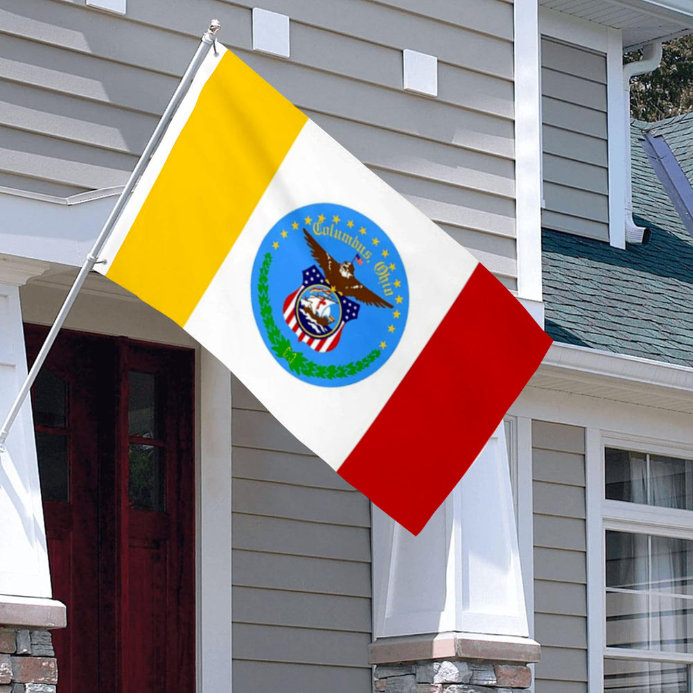 City of Columbus (Ohio, USA) Flag: 3x5ft Man Cave American Ohio City Emblem Style Decor Banner