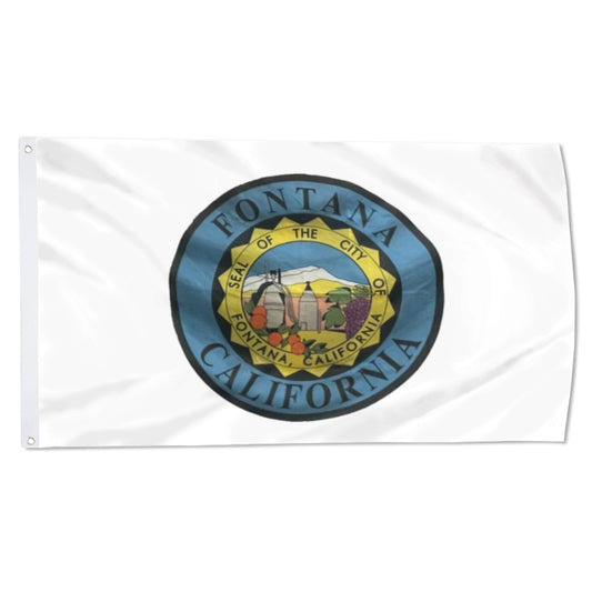 City of Fontana (California, USA) Flag: 3x5ft Man Cave American California Industry & Ecology Style Decor Banner