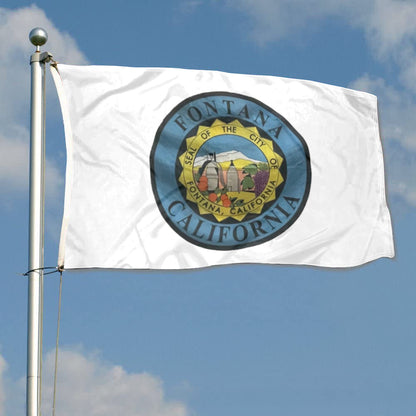 City of Fontana (California, USA) Flag: 3x5ft Man Cave American California Industry & Ecology Style Decor Banner
