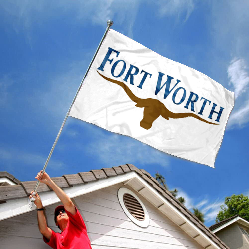 City of Fort Worth (Texas, USA) Flag: 3x5ft Man Cave American Texas Western Cowboy Style Decor Banner