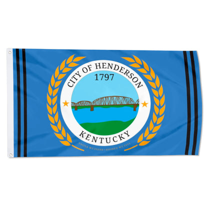 City of Henderson (Kentucky, USA) Flag: 3x5ft Man Cave American Kentucky River Region Historical Style Decor Banner