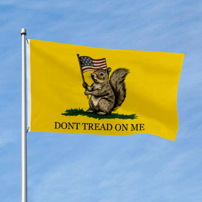 "Don't Tread On Me" Squirrel Funny Gadsden flag 3x5ft banner man cave