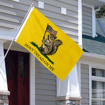 "Don't Tread On Me" Squirrel Funny Gadsden flag 3x5ft banner man cave