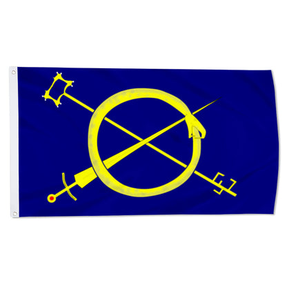 "Ouroboros" Symbol Theme Flag: 3x5ft Man Cave Mystical Culture-Style Banner