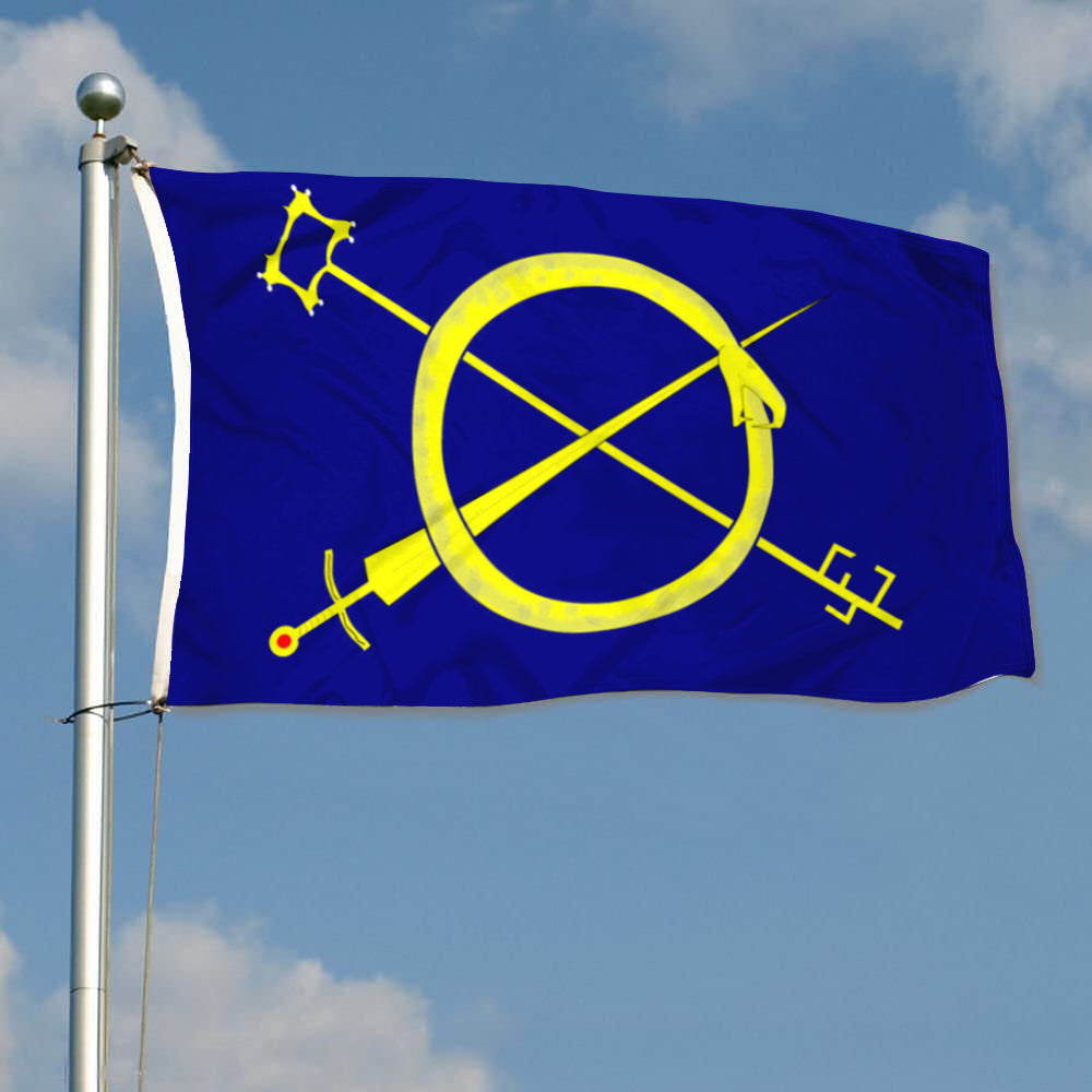 "Ouroboros" Symbol Theme Flag: 3x5ft Man Cave Mystical Culture-Style Banner