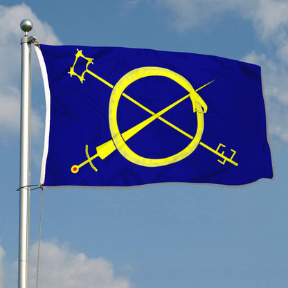 "Ouroboros" Symbol Theme Flag: 3x5ft Man Cave Mystical Culture-Style Banner