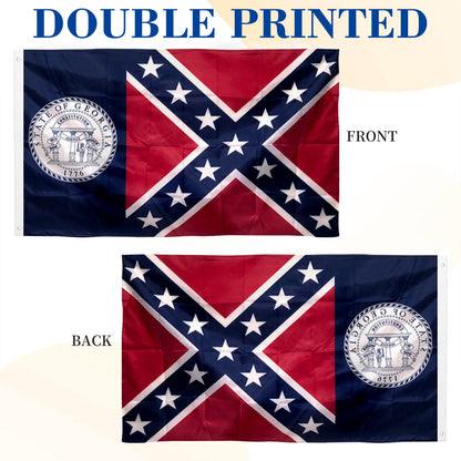 State of Georgia flag 3x5ft banner man cave