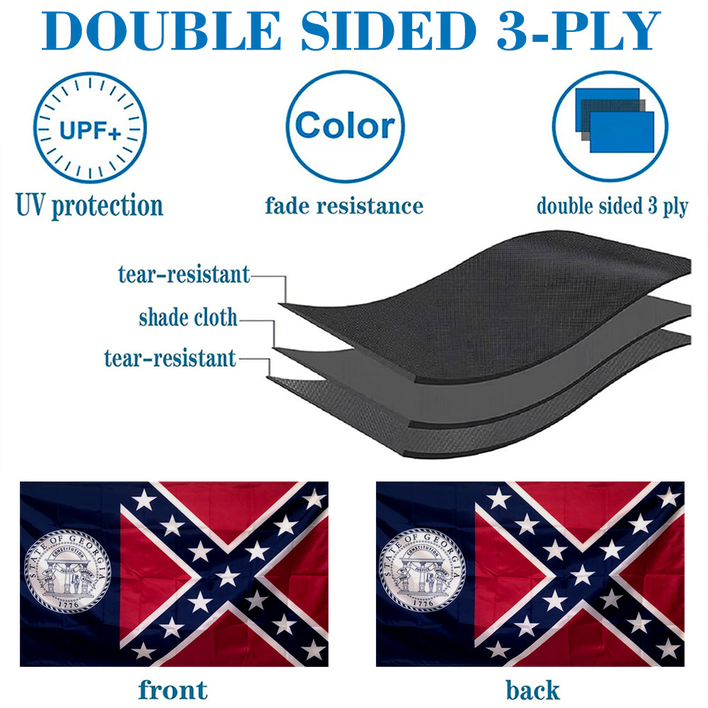 State of Georgia flag 3x5ft banner man cave