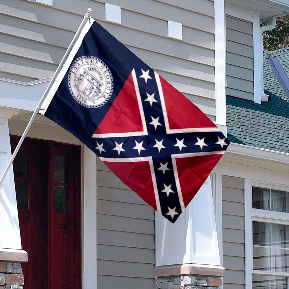 State of Georgia flag 3x5ft banner man cave