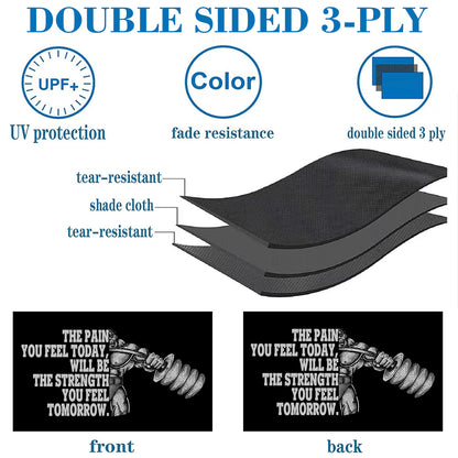 "The Pain You Feel Today, Will Be The Strength You Feel Tomorrow" Gym Motivational flag 3x5ft banner man cave